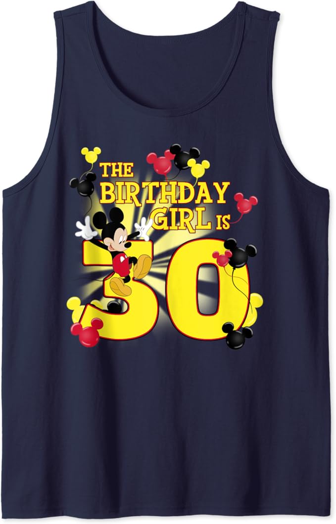 Disney Mickey And Friends Mickey 30th Birthday Girl Tank Top Clothing, Shoes & Jewelry